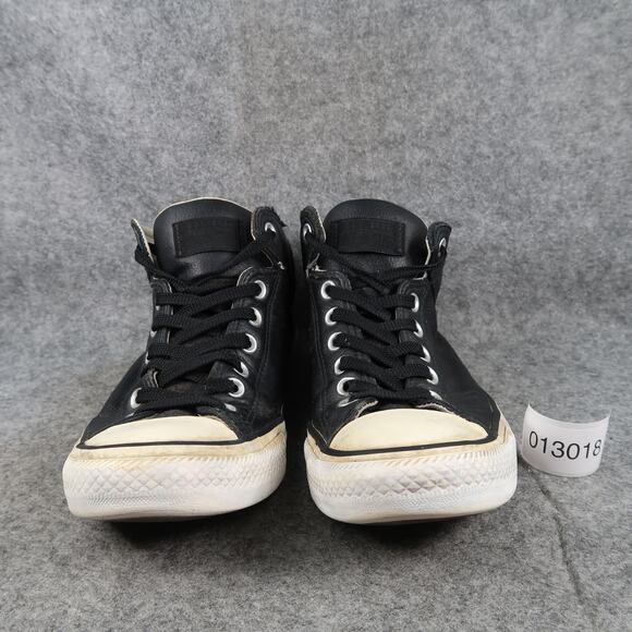 Converse Shoes Mens 8.5 Casual Sneaker Leather Mid Lace Up High Street All Star - Picture 2 of 13
